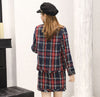 Skirt Suits Women Runway Designer Elegant Office Ladies Formal Tweed Wool Plaid Blazer Jacket Mini Skirt 2 Piece Set Fall Winter