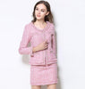 Skirt Suits Women Runway Designer Elegant Office Lady Formal Tweed Wool Blazer Jacket Mini Skirt 2 Piece Sets 2022 Autumn Winter
