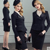 Skirt Suits Women Two Piece Set Office Lady Business Formal Work  Brand Vintage Blazer Coat Skirt Elegant Female Uniform