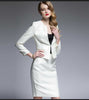 Skirt Suits Women Two Piece Set Office Lady Business Formal Work Tweed Blazer Coat Skirt Elegant  Uniform Outfits