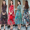 Skirt long Chiffon Dress Floral Chiffon super long dress