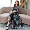 Skirt long Chiffon Dress Floral Chiffon super long dress