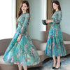 Skirt long Chiffon Dress Floral Chiffon super long dress
