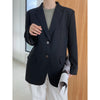 Slant Button Blazer Femme Feminino Women Long Coat Women's Spring Autumn Korean Elegant Casual Suit Top