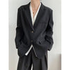Slant Button Blazer Femme Feminino Women Long Coat Women's Spring Autumn Korean Elegant Casual Suit Top