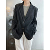 Slant Button Blazer Femme Feminino Women Long Coat Women's Spring Autumn Korean Elegant Casual Suit Top