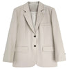 Slant Button Blazer Femme Feminino Women Long Coat Women's Spring Autumn Korean Elegant Casual Suit Top