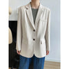 Slant Button Blazer Femme Feminino Women Long Coat Women's Spring Autumn Korean Elegant Casual Suit Top