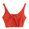 Sleeveless Backless V Neck Summer Casual Tank Tops Fashion Sexy Hollow Out Cotton Crop Tops Short T Shirt