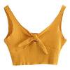 Sleeveless Backless V Neck Summer Casual Tank Tops Fashion Sexy Hollow Out Cotton Crop Tops Short T Shirt