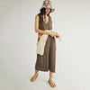 Sleeveless Bikini Cover-ups Sexy Crochet Knitted Beach Summer Dress Women V Neck Long Swim Cover Up Female Holiday Sundress