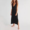 Sleeveless Bikini Cover-ups Sexy Crochet Knitted Beach Summer Dress Women V Neck Long Swim Cover Up Female Holiday Sundress