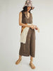 Sleeveless Bikini Cover-ups Sexy Crochet Knitted Beach Summer Dress Women V Neck Long Swim Cover Up Female Holiday Sundress