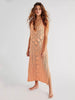 Sleeveless Bikini Cover-ups Sexy Crochet Knitted Beach Summer Dress Women V Neck Long Swim Cover Up Female Holiday Sundress