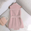 Sleeveless Blazers Women Solid Notched Single Button Casual Slim Simple Cozy Office All-match Plus Size S-4XL Autumn New