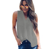 Sleeveless Solid V-neck Chiffon Blouses Casual Loose Summer Top Women Blouse and Tops Female Shirts Vest Blusa