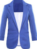 Slim British Women Blazers and Jackets Solid 3/4 Ruched Sleeve Open Front Spring Autumn Work Office Blazer Femenino 12