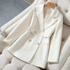 Slim Black Trench Coat Women 2023 Spring Autumn Windbreaker Coat Female Size 4XL White Belt Blazer Vintage
