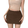 Slim Fit  Korean Skirt Slim Fit Versatile  Korean Vest  Plush Hips High Waist Halter Leopard Print Knitted Backless Sexy
