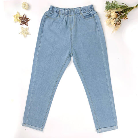 Slim Jeans For Women's Skinny High Waist Woman Denim Pencil Pants Stretch Waist Slim Female Trousers Plus Size Icclek Girl Jeans