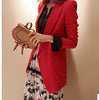 Slim Long Women Blazer Red Color 2022 Spring Suit Jacket Female Outerwear Autumn Coat Plus Size 3XL 4XL 5XL 6XL