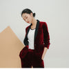 Slim Short Suit Long Sleeve Blazer Women Casual Green Velvet Jacket Suit Ladies Office Black Basic Jackets Woman Coat X50084