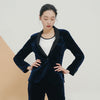 Slim Short Suit Long Sleeve Blazer Women Casual Green Velvet Jacket Suit Ladies Office Black Basic Jackets Woman Coat X50084