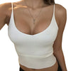 Slim Tank Top Women Knitted Top Brandy Melville Spaghetti Strap Low Cut Sexy Tops Crops Women For Summer Camisole #1