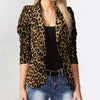Slim jacket leopard print ropa de mujer blazer for women