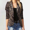 Slim jacket leopard print ropa de mujer blazer for women