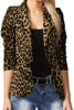 Slim jacket leopard print ropa de mujer blazer for women