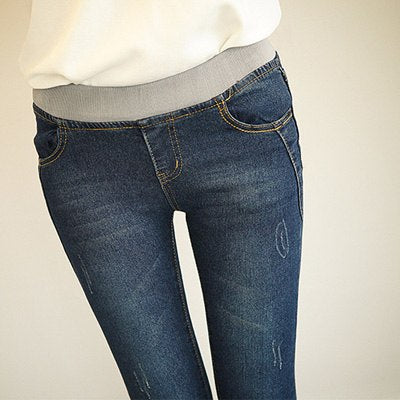 Slim jeans for women denim pencil pants high waisted jeans Chinese brand quality femme jeans blue color skinny jeans WICCON