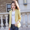 Small Suit Coat Blazer Women Pink Short Coats 2023 Spring Summer Slim Waist One Button Thin Ladies Outerwear Tops Female Jacket