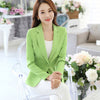 Small Suit Coat Women 2022 New Spring Autumn Solid 4XL Long-sleeved Short Black Professional Suit Blouse Slim Suit Female WYT640
