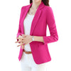 Small Suit Coat Women 2022 New Spring Autumn Solid 4XL Long-sleeved Short Black Professional Suit Blouse Slim Suit Female WYT640