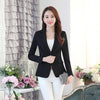 Small Suit Coat Women 2022 New Spring Autumn Solid 4XL Long-sleeved Short Black Professional Suit Blouse Slim Suit Female WYT640