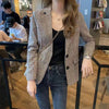 Small Suit Jacket Women's Thin Short Plaid Blazer Suit 2022 Spring/Fall Plus Size Blouse Jacket Female Casual Coat Clothing
