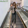 Small Suit Jacket Women's Thin Short Plaid Blazer Suit 2022 Spring/Fall Plus Size Blouse Jacket Female Casual Coat Clothing