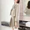 Small suit pleated skirt two-piece set 2023 spring and autumn style small fragrance suit women
