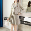 Small suit pleated skirt two-piece set 2023 spring and autumn style small fragrance suit women