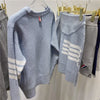 Small tb suit skirt female waffle V-neck cardigan knitted high-waisted short skirt package hip skirt two-piece spring