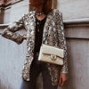 Snake Print Blazer Female Buttonless Suit 2023 Office Lady Retro Casual Long-sleeved Jacket Commuter Temperament Blazer