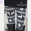 Snowflake Christmas Deer Leggings Girl Winter Fashion Colorful Knit Cotton Blend Legging For Christmas Hot Women Clothing 7BA119