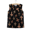 Hot Tank Tops Women Fashion Summer Chiffon Vest Floral Heart Printing O Neck Sleeveless Loose Female Top Vest Ladies Women