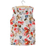 Hot Tank Tops Women Fashion Summer Chiffon Vest Floral Heart Printing O Neck Sleeveless Loose Female Top Vest Ladies Women