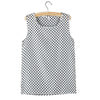 Hot Tank Tops Women Fashion Summer Chiffon Vest Floral Heart Printing O Neck Sleeveless Loose Female Top Vest Ladies Women
