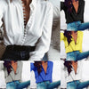 Softu Women Casual Solid Long Sleeve Blouse Lapel Shirt blouse shirt women Turn-down Collar Regular blusas Summer Shirts