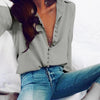 Softu Women Casual Solid Long Sleeve Blouse Lapel Shirt blouse shirt women Turn-down Collar Regular blusas Summer Shirts