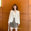 Solid Color Blazer Women 2023 Casual Coat Business Long Sleeve Jacket Outwear Temperament Office Jacket 2023