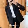 Solid Color Blazer Women 2023 Casual Coat Business Long Sleeve Jacket Outwear Temperament Office Jacket 2023
